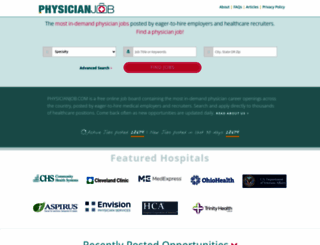 physicianjob.com screenshot