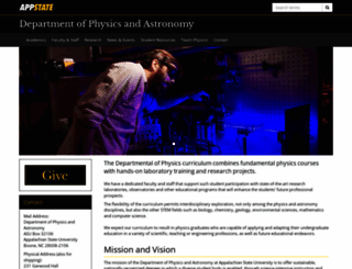 physics.appstate.edu screenshot