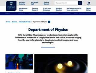 physics.auckland.ac.nz screenshot