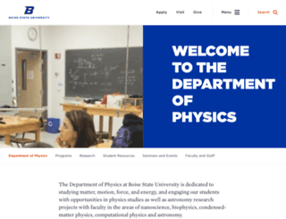 physics.boisestate.edu screenshot