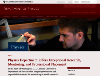 physics.catholic.edu screenshot