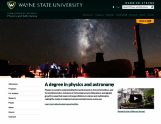 physics.clas.wayne.edu screenshot