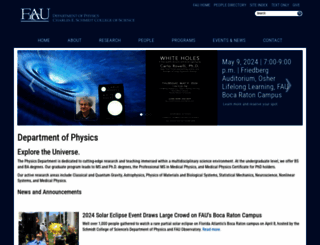 physics.fau.edu screenshot