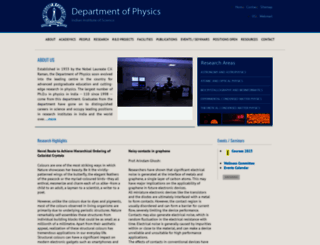 physics.iisc.ernet.in screenshot