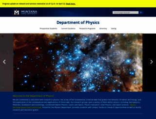 physics.montana.edu screenshot