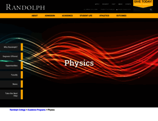 physics.randolphcollege.edu screenshot