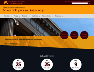 physics.umn.edu screenshot