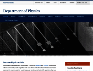 physics.yale.edu screenshot