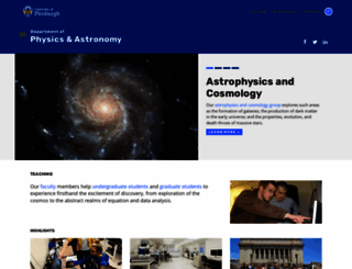 physicsandastronomy.pitt.edu screenshot