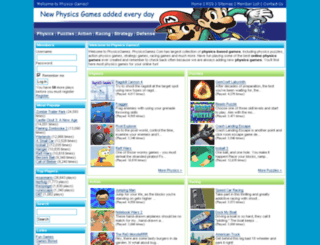 physicsgamez.com screenshot