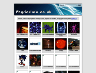 physicsinfo.co.uk screenshot