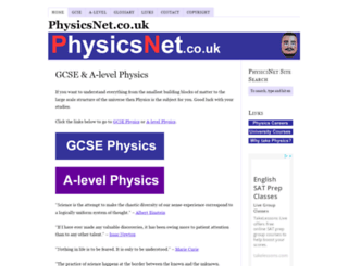 physicsnet.co.uk screenshot