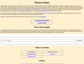 physicspages.com screenshot