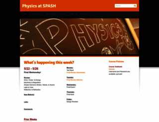 physicsspash.com screenshot