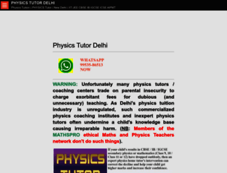 physicstutordelhi.in screenshot