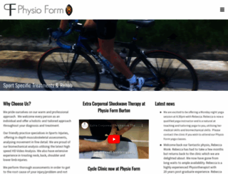 physio-form.co.uk screenshot
