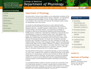 physio1.uthsc.edu screenshot