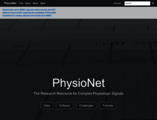 physionet.org screenshot