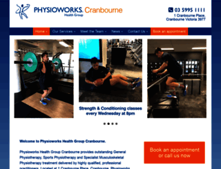 physioworkscranbourne.com.au screenshot