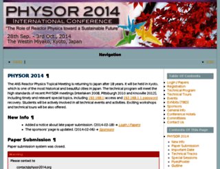 physor2014.org screenshot