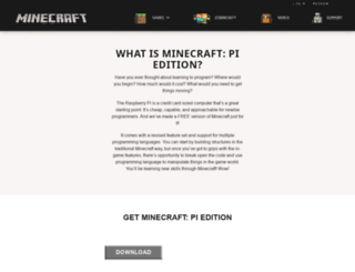 pi.minecraft.net screenshot