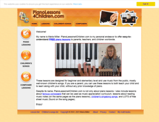 pianolessons4children.com screenshot