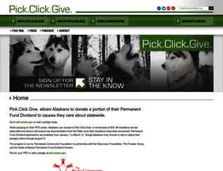 pickclickgive.org screenshot
