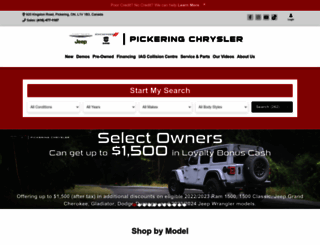 pickeringchrysler.com screenshot