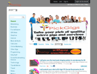 pickgigs.com screenshot