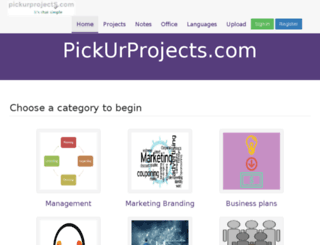 pickurprojects.com screenshot