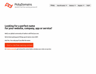 pickydomains.com screenshot