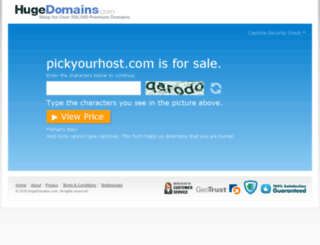 pickyourhost.com screenshot