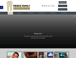 piercefamilydental.com screenshot