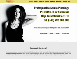 piercing-warszawa.pl screenshot