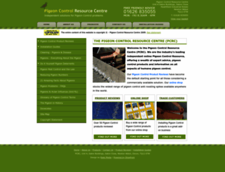 pigeoncontrolresourcecentre.org screenshot
