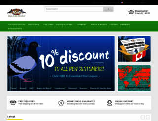 pigeonsproducts.com screenshot