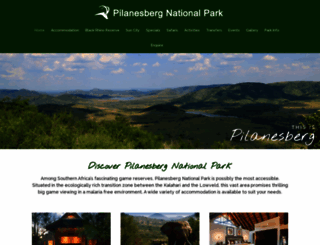 pilanesbergnationalpark.org screenshot