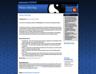 pilatesmatbag.com screenshot