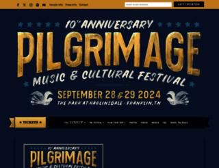 pilgrimagefestival.com screenshot