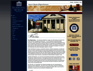 pilgrimhallmuseum.org screenshot