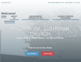 pilgrimlutheran-westbend.org screenshot