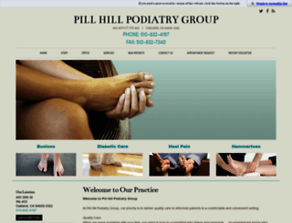 pillhillpodiatry.com screenshot
