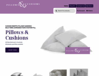 pillowsandcushions.com.au screenshot