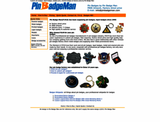 pinbadgeman.com screenshot