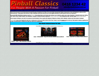 pinballclassics.com.au screenshot
