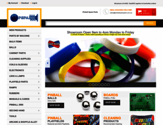 pinballspareparts.com.au screenshot