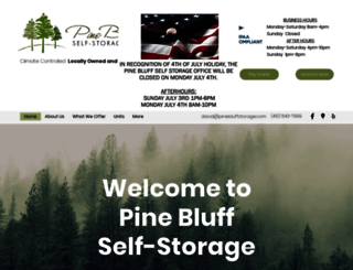 pinebluffstorage.com screenshot