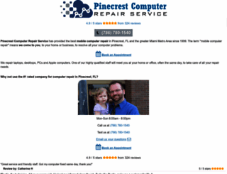 pinecrestcomputerrepair.com screenshot