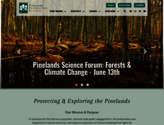 pinelandsalliance.org screenshot