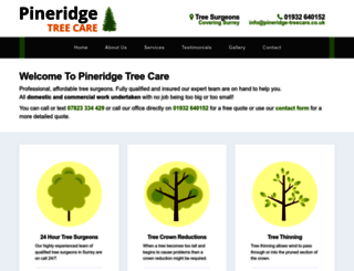 pineridge-treecare.co.uk screenshot